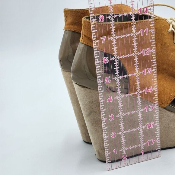 Divided by H&M Cutout Lace Up Platform Wedges Size 8 - Picture 10 of 10